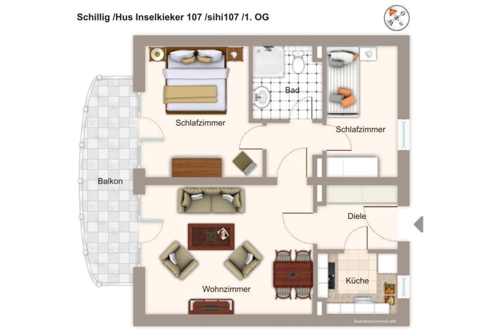 Hus Inselkieker Hus Inselkieker 107 Apartman Schillig Kültér fotó